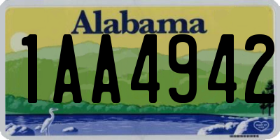 AL license plate 1AA4942