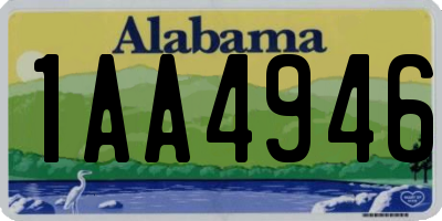 AL license plate 1AA4946