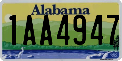 AL license plate 1AA4947