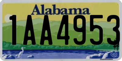 AL license plate 1AA4953