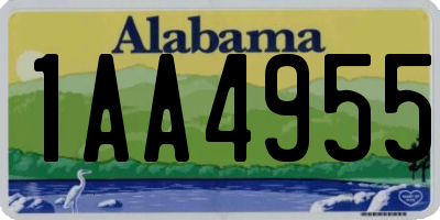 AL license plate 1AA4955