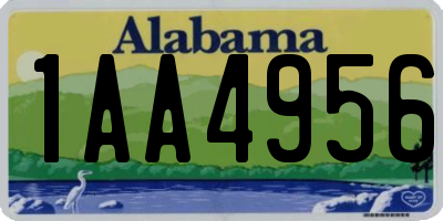 AL license plate 1AA4956