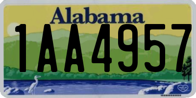 AL license plate 1AA4957