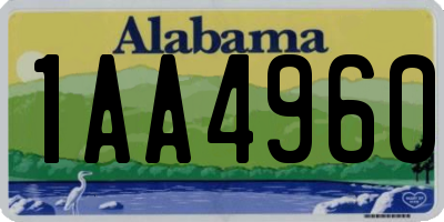 AL license plate 1AA4960