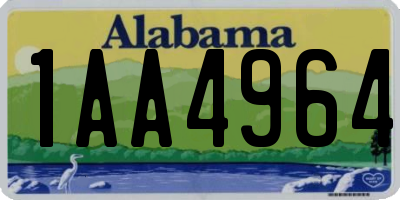 AL license plate 1AA4964