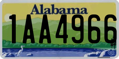 AL license plate 1AA4966