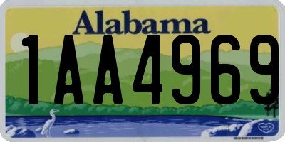 AL license plate 1AA4969