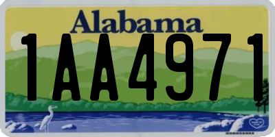 AL license plate 1AA4971