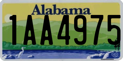 AL license plate 1AA4975