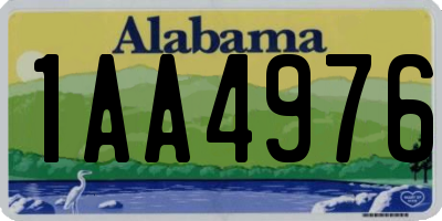 AL license plate 1AA4976