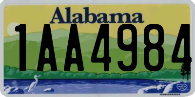 AL license plate 1AA4984