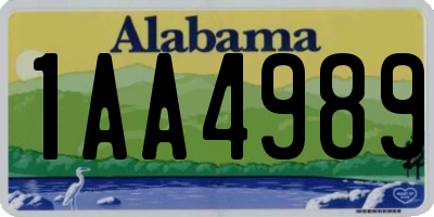 AL license plate 1AA4989