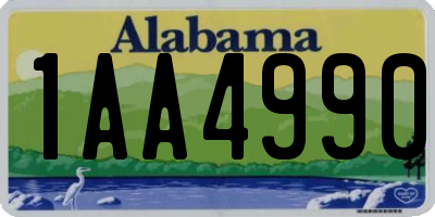 AL license plate 1AA4990