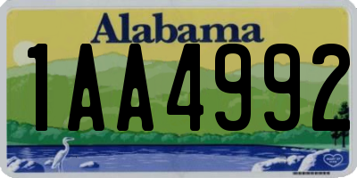 AL license plate 1AA4992