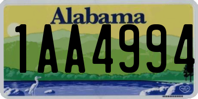 AL license plate 1AA4994