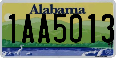 AL license plate 1AA5013