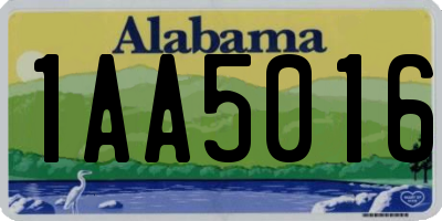 AL license plate 1AA5016
