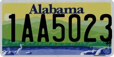 AL license plate 1AA5023