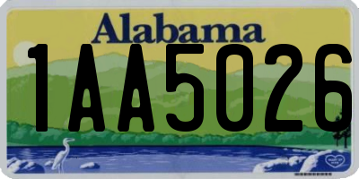 AL license plate 1AA5026