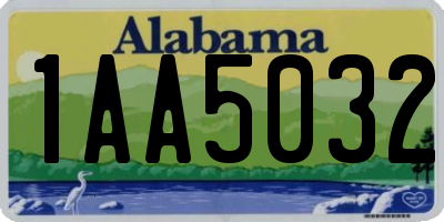 AL license plate 1AA5032