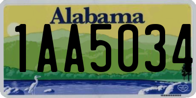 AL license plate 1AA5034