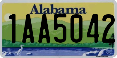 AL license plate 1AA5042