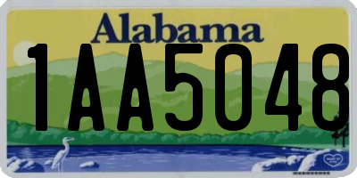 AL license plate 1AA5048