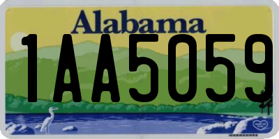 AL license plate 1AA5059