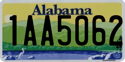 AL license plate 1AA5062