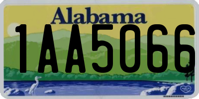 AL license plate 1AA5066