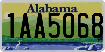 AL license plate 1AA5068