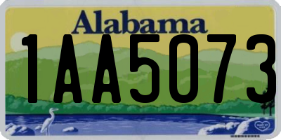 AL license plate 1AA5073