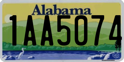 AL license plate 1AA5074
