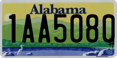 AL license plate 1AA5080