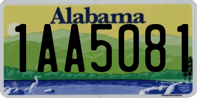 AL license plate 1AA5081