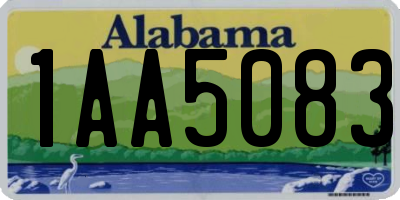 AL license plate 1AA5083