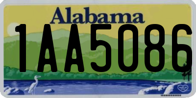 AL license plate 1AA5086