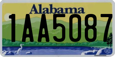 AL license plate 1AA5087