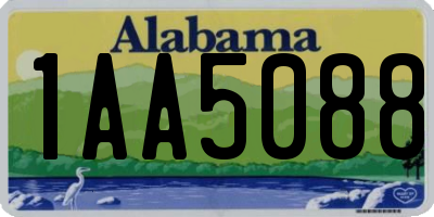 AL license plate 1AA5088