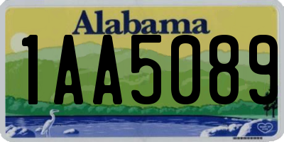 AL license plate 1AA5089