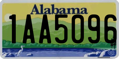 AL license plate 1AA5096