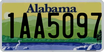 AL license plate 1AA5097