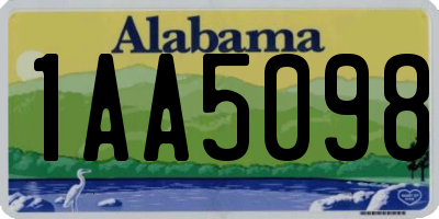 AL license plate 1AA5098