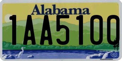 AL license plate 1AA5100