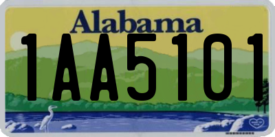 AL license plate 1AA5101