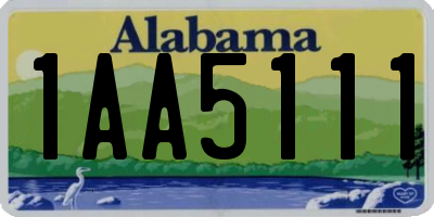 AL license plate 1AA5111