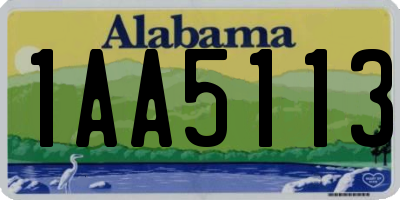 AL license plate 1AA5113