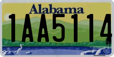AL license plate 1AA5114