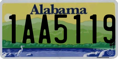 AL license plate 1AA5119