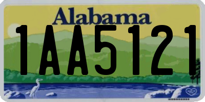 AL license plate 1AA5121